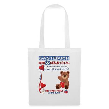 85th Birthday Man and Woman Guestbook - Tote Bag - white - Front