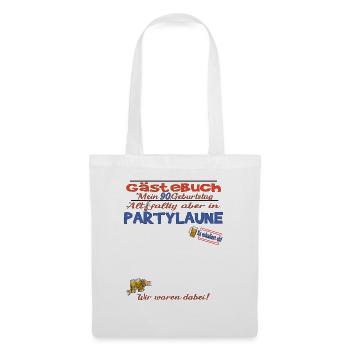 Livre d’or homme et femme 90e anniversaire - Sac en tissu - blanc - Devant