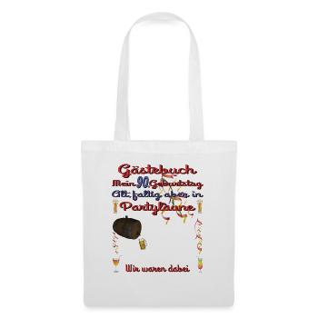 Livre d’or homme et femme 90e anniversaire - Sac en tissu - blanc - Devant
