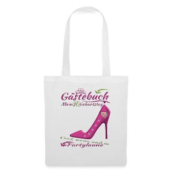 Livre d'or du mari et de la femme du 90e anniversaire - Sac en tissu - blanc - Devant