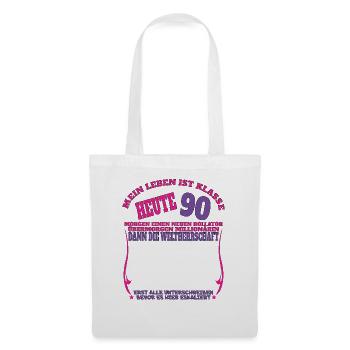 Livre d’or homme et femme 90e anniversaire - Sac en tissu - blanc - Devant