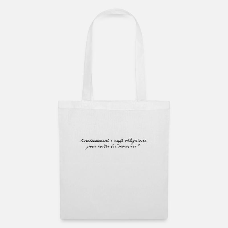 Warning: coffee or... - Tote Bag - white