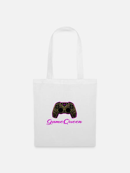 Game Queen zocken Controller - Stoffbeutel - Weiß