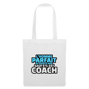 l'homme parfait n'existe pas sauf s'il est coach - Sac en tissu - blanc - Devant