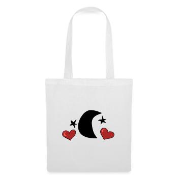 hearts love stars moon symbol - Tote Bag - white - Front