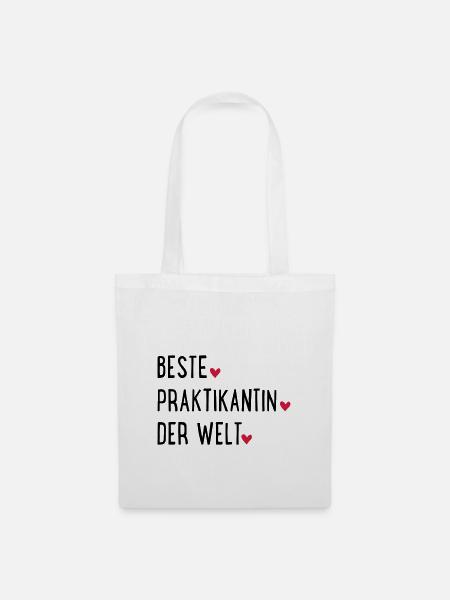 praktikantin - Stoffbeutel - Weiß