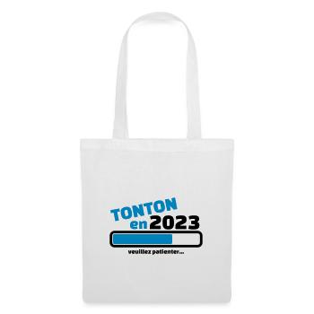tonton en 2023 veuillez patienter - Sac en tissu - blanc - Devant