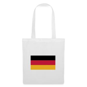 Deutschlandfahne Schwarz Rot Gold - Stoffbeutel - Weiß - Vorne