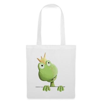 Süßer Froschkönig - Frosch Comic - Stoffbeutel - Weiß - Vorne