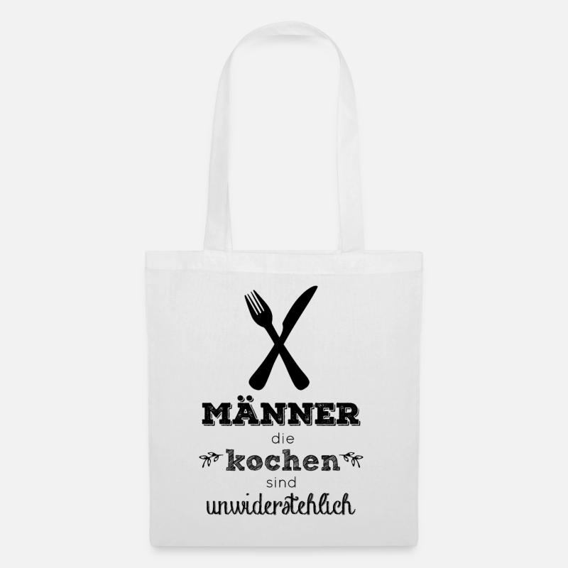 Männer die kochen sind unwiderstehlich - Stoffbeutel - Weiß