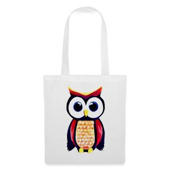 Owl with big curious eyes - Tote Bag - white - Front