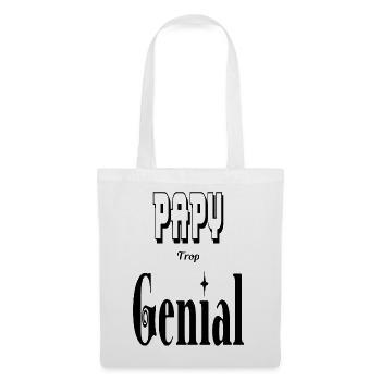 Papy Trop Génial Grand Père - Sac en tissu - blanc - Devant