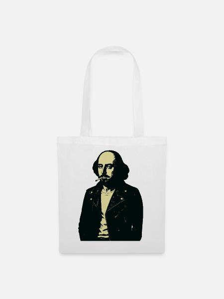 William Shakespeare Mitternachtsrebellenporträt - Stoffbeutel - Weiß