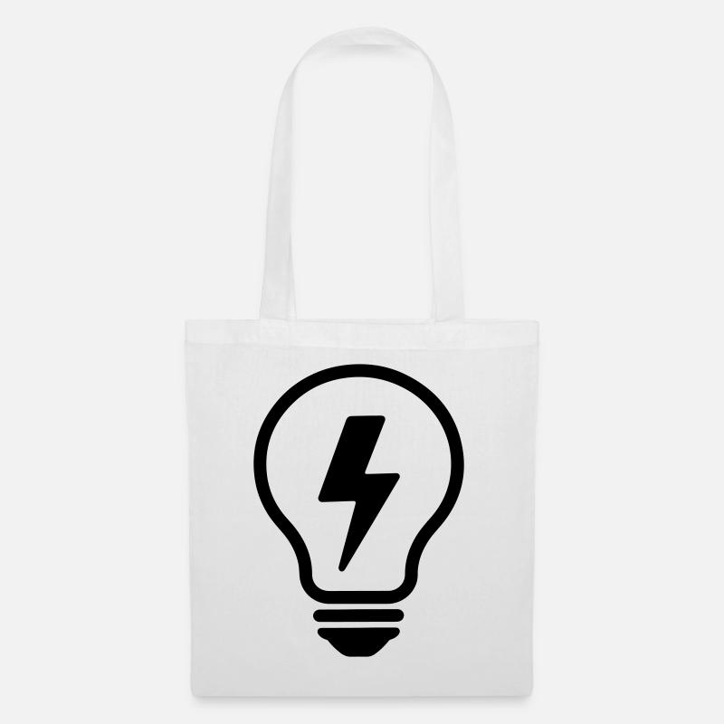 Creative Idea T-shirt - Electric Light Bulb - Tote Bag - white