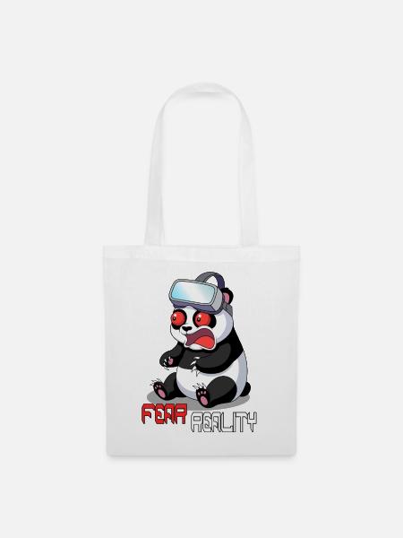 Panda VR Fear Reality - Stoffbeutel - Weiß