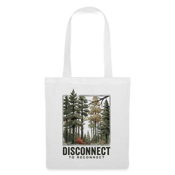 Randonnée - Aventure en plein air - Déconnexion au réseau de reconnet - Sac en tissu - blanc - Devant