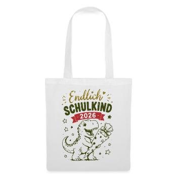Endlich Schulkind 2026 - Stoffbeutel - Weiß - Vorne