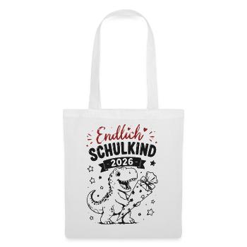 Endlich Schulkind 2026 - Stoffbeutel - Weiß - Vorne