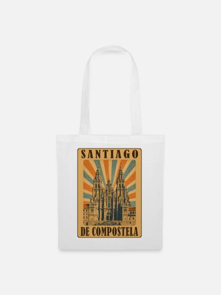 Santiago de Compostela - Stoffbeutel - Weiß