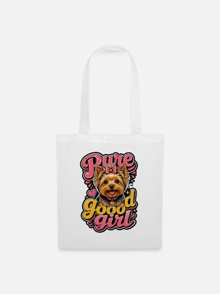 Yorkshire Terrier - Stoffbeutel - Weiß