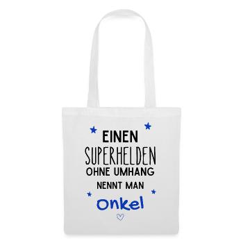 Onkel Superheld - Stoffbeutel - Weiß - Vorne