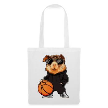 Basketball Meerschweinchen - Stoffbeutel - Weiß - Vorne