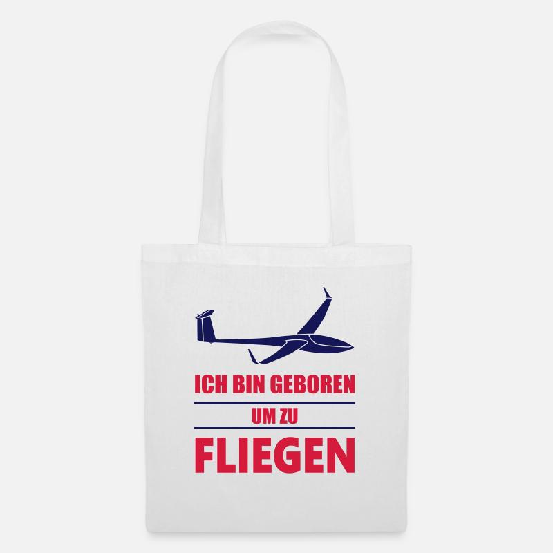 dg800_geborenumzufliegen_ - Stoffbeutel - Weiß