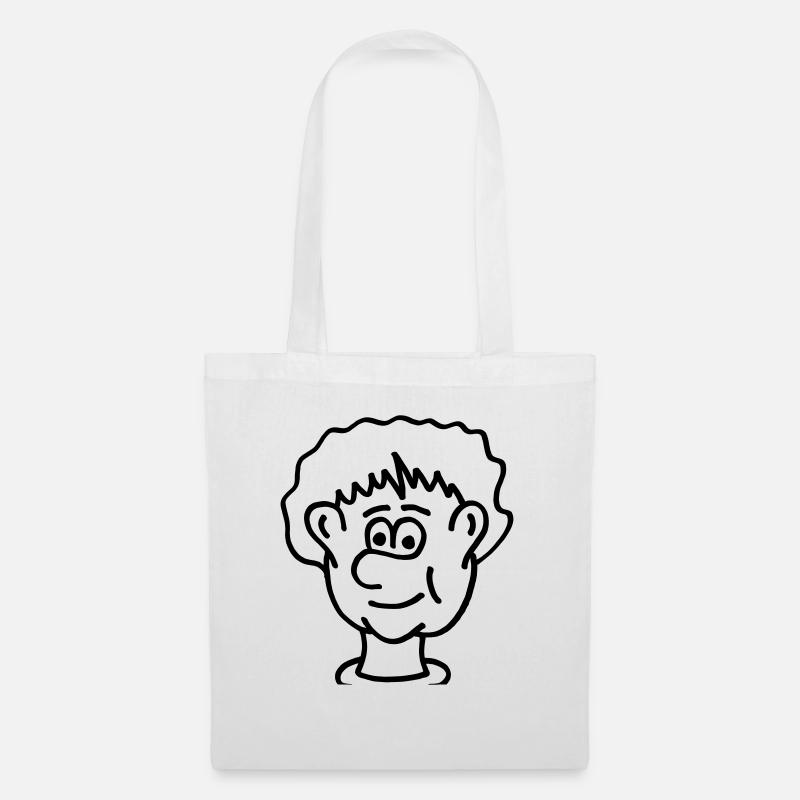 Cool comic head - Tote Bag - white
