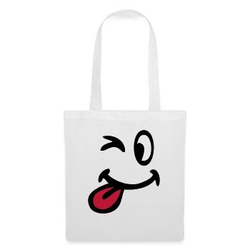 smiley clin oeil 3105 - Sac en tissu - blanc - Devant