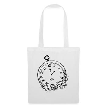 montre de poche - Sac en tissu - blanc - Devant
