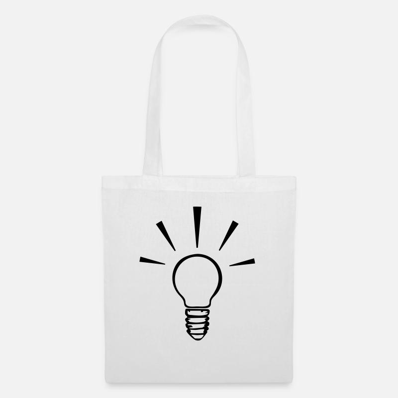 Light bulb - idea (1 color) - Sac en tissu - blanc