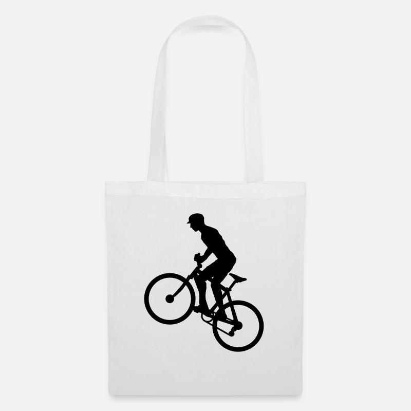 Sport - Radfahrer - Stoffbeutel - Weiß
