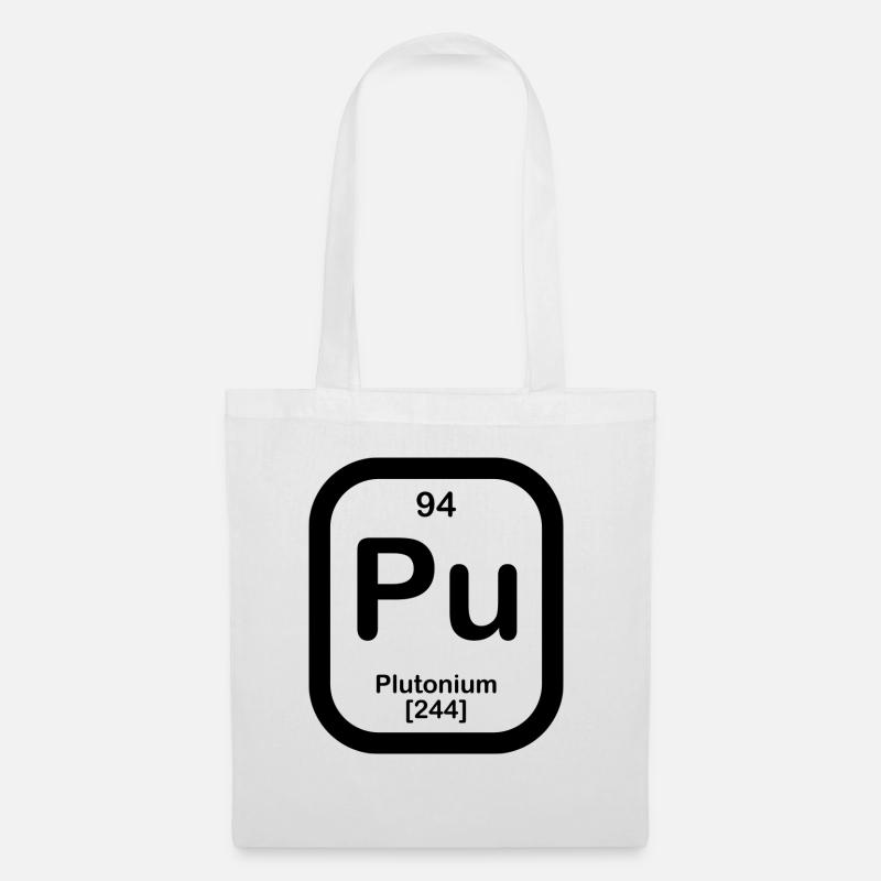 Plutonium in schwarz - Stoffbeutel - Weiß