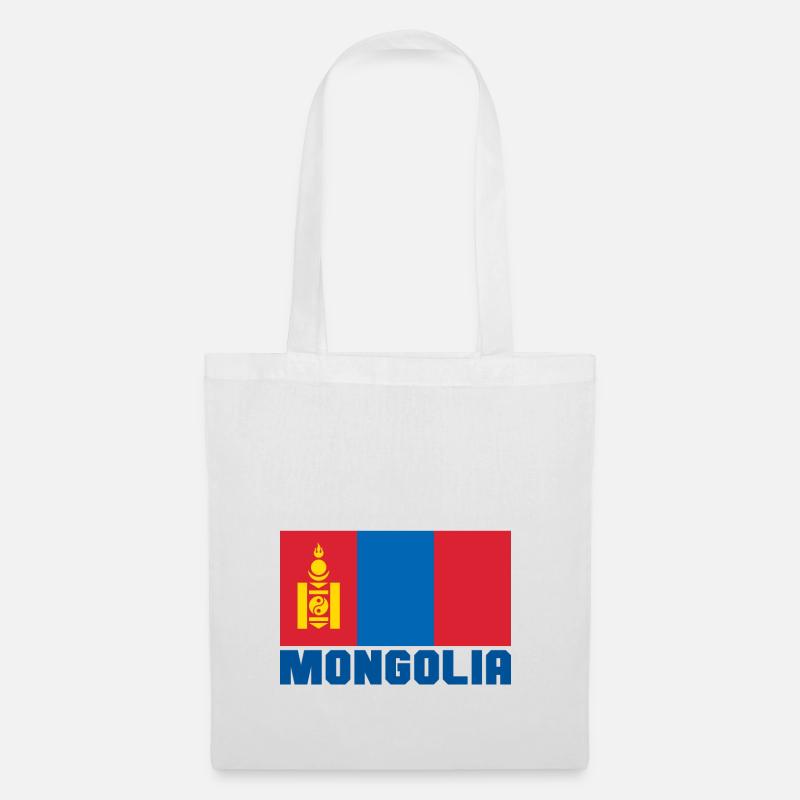 Mongolei - Stoffbeutel - Weiß