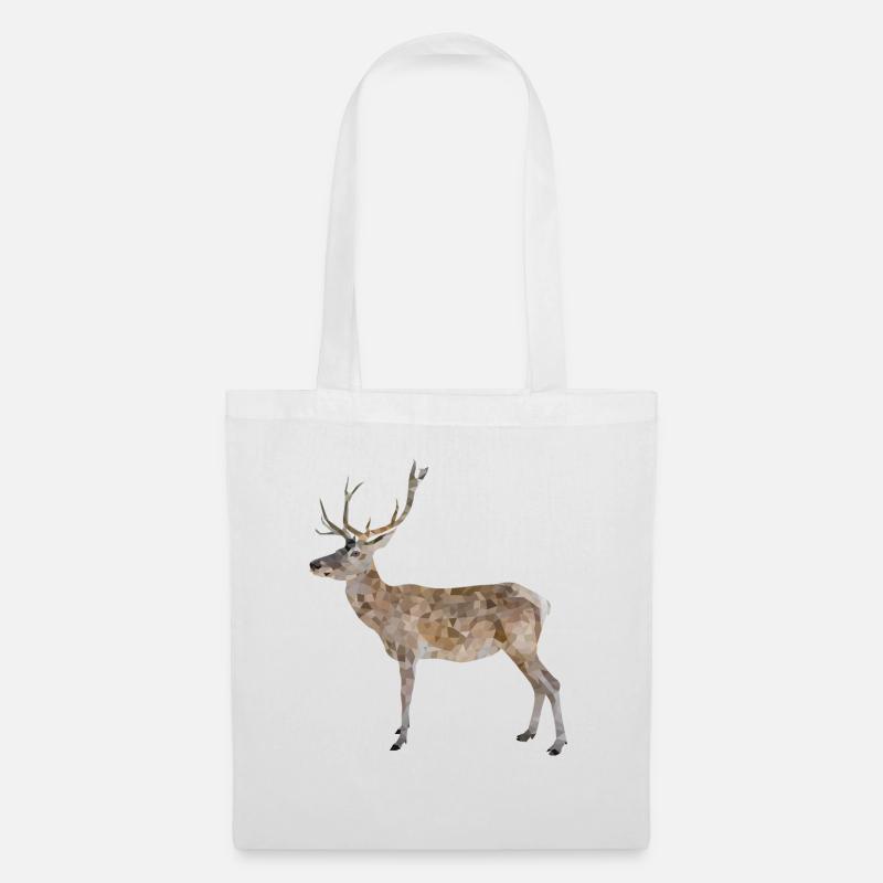 Hirsch Geweihträger - Tote Bag - white