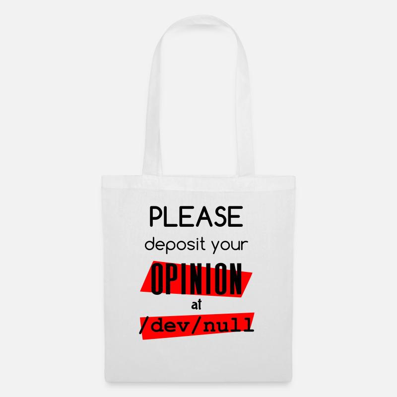 Deposit you opinion at /dev/null - Stoffbeutel - Weiß