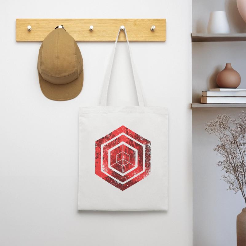 Hexagon-Programmierung Programmierer Codierung geometrisch Stoffbeutel