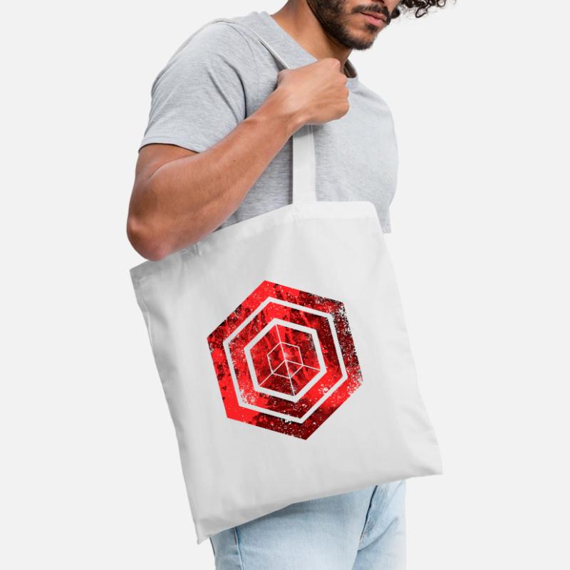 Hexagon-Programmierung Programmierer Codierung geometrisch Stoffbeutel