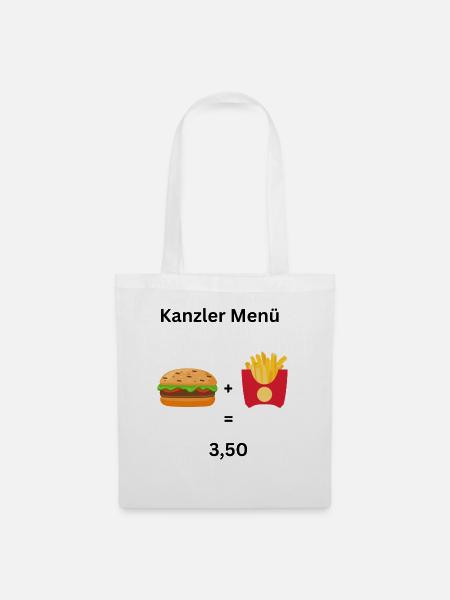 kanzler menü - Stoffbeutel - Weiß