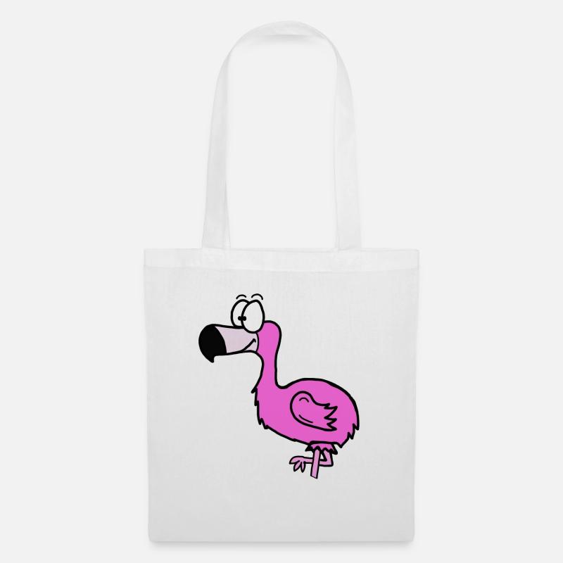 Flamingo - Stoffbeutel - Weiß