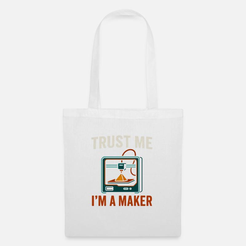 Trust Me, I’m a Maker – Neon 3D - Stoffbeutel - Weiß