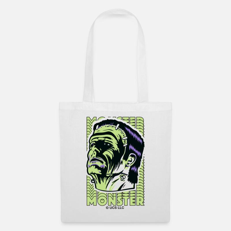Universal Monsters Frankenstein Mit Schriftzug - Stoffbeutel - Weiß