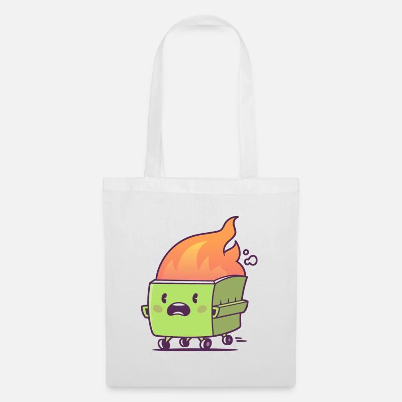 Müllcontainer-Feuer - Stoffbeutel - Weiß