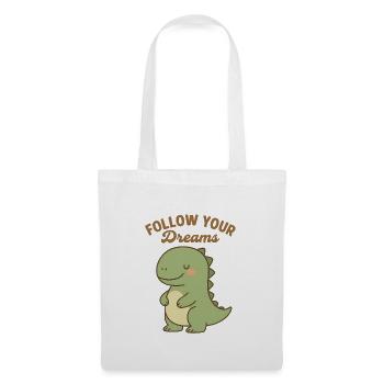 Follow Your Dreams - Cute Dino Design - Tote Bag - white - Front