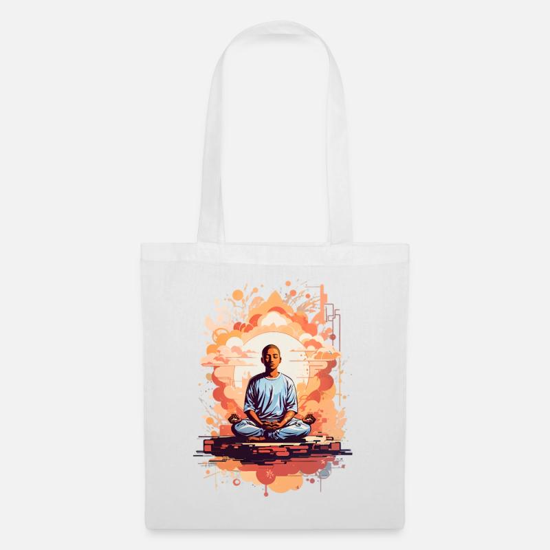 Meditationsübung - Stoffbeutel - Weiß