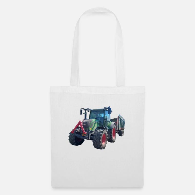 Traktor - Stoffbeutel - Weiß