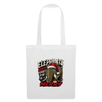 Elephant Christmas Never Forgotten - Tote Bag - white - Front