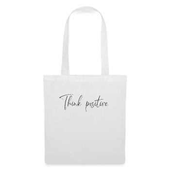 think positive - Stoffbeutel - Weiß - Vorne