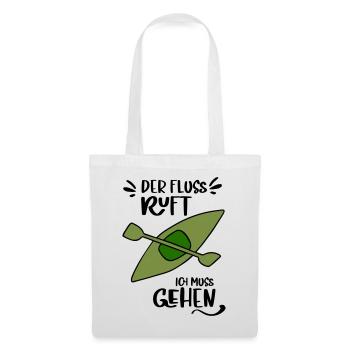 RIVER CALLS CANOE KAYAK WHITE WATER GO LAKE MOTIF - Tote Bag - white - Front