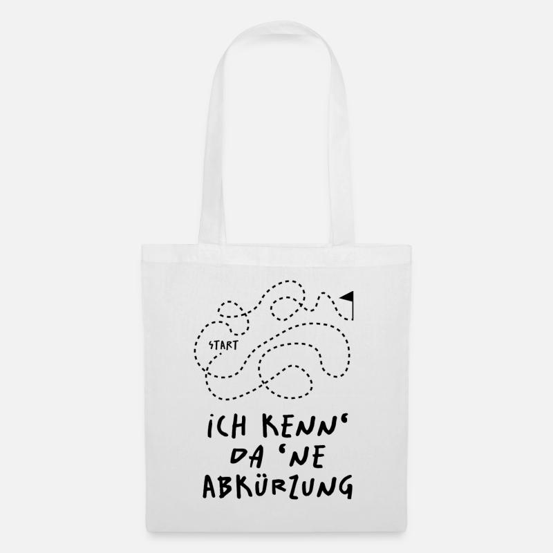Ich Kenn Da Ne Abkürzung - dunkel - Stoffbeutel - Weiß